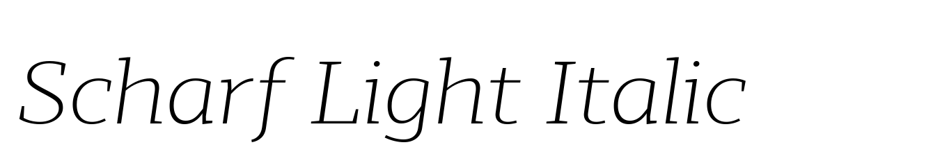 Scharf Light Italic